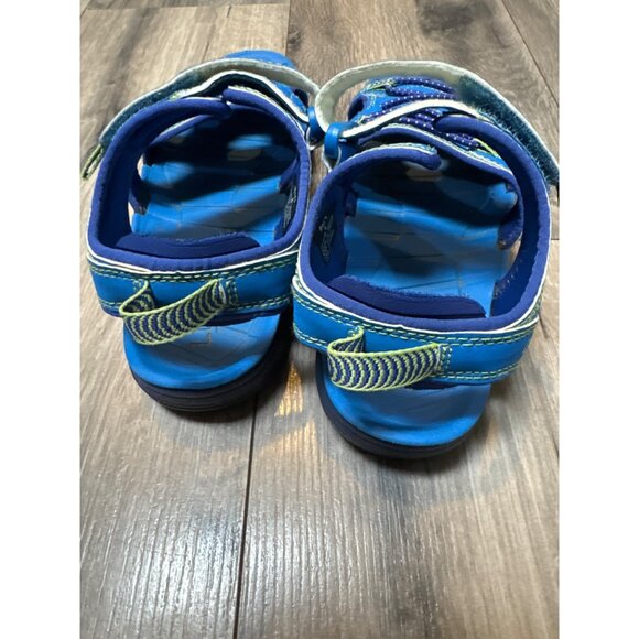 Boys Size 4 LL Bean Blue & Green Sandals Water Shoes With Adjustable Straps - Picture 7 of 7
